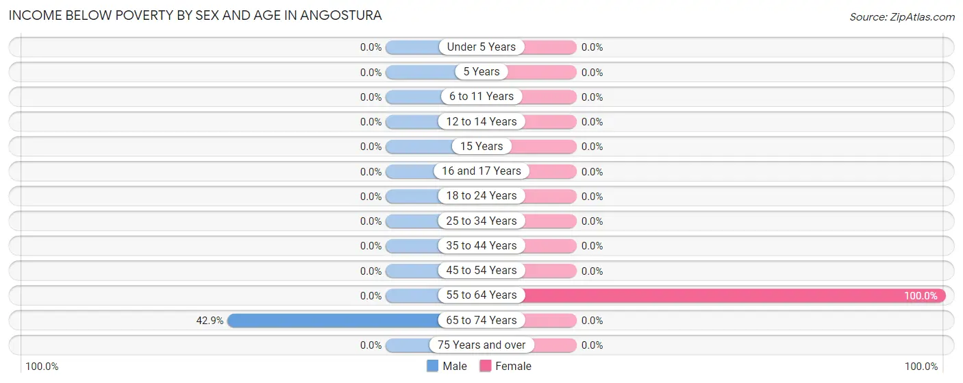 Income Below Poverty by Sex and Age in Angostura