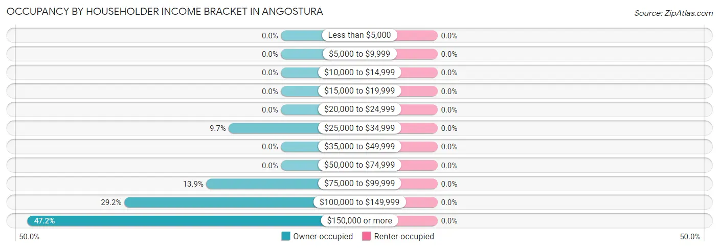 Occupancy by Householder Income Bracket in Angostura