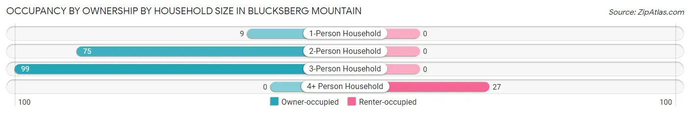 Occupancy by Ownership by Household Size in Blucksberg Mountain
