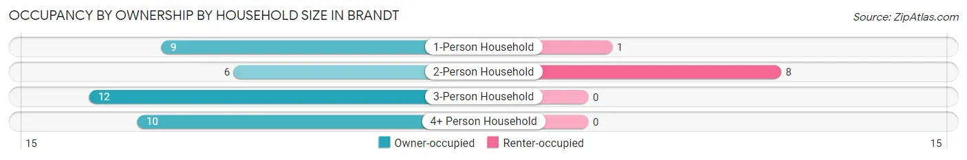 Occupancy by Ownership by Household Size in Brandt