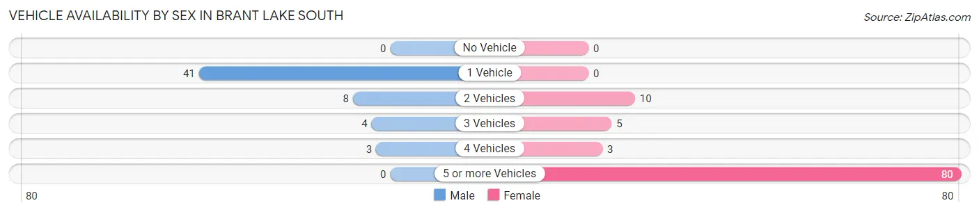 Vehicle Availability by Sex in Brant Lake South