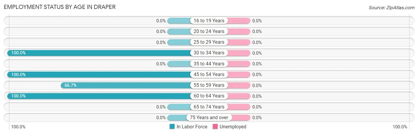 Employment Status by Age in Draper