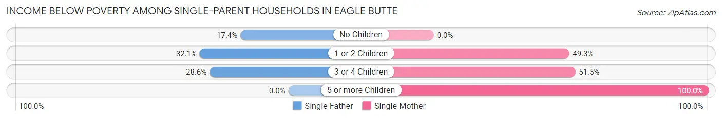 Income Below Poverty Among Single-Parent Households in Eagle Butte
