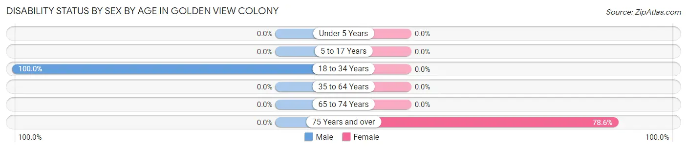 Disability Status by Sex by Age in Golden View Colony
