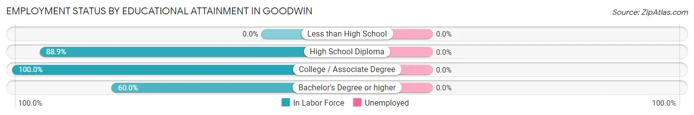 Employment Status by Educational Attainment in Goodwin