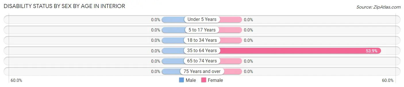 Disability Status by Sex by Age in Interior