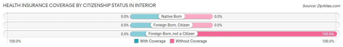 Health Insurance Coverage by Citizenship Status in Interior
