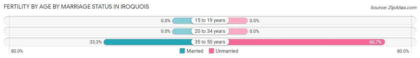 Female Fertility by Age by Marriage Status in Iroquois