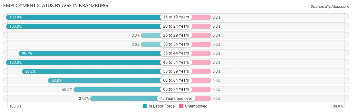 Employment Status by Age in Kranzburg
