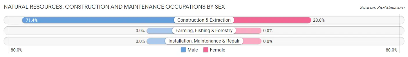 Natural Resources, Construction and Maintenance Occupations by Sex in Lake Poinsett