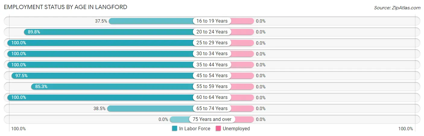 Employment Status by Age in Langford