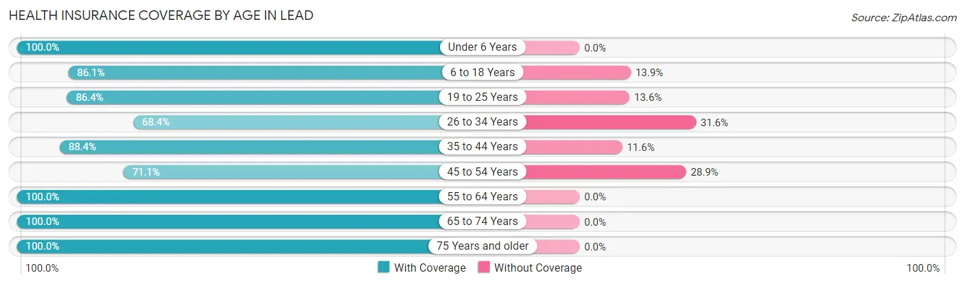 Health Insurance Coverage by Age in Lead