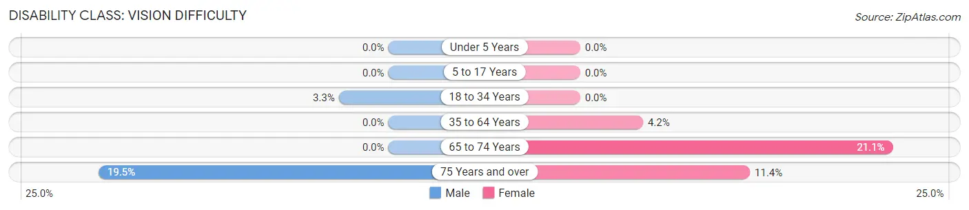 Disability in Martin: <span>Vision Difficulty</span>