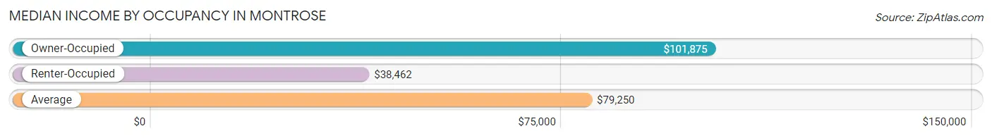 Median Income by Occupancy in Montrose