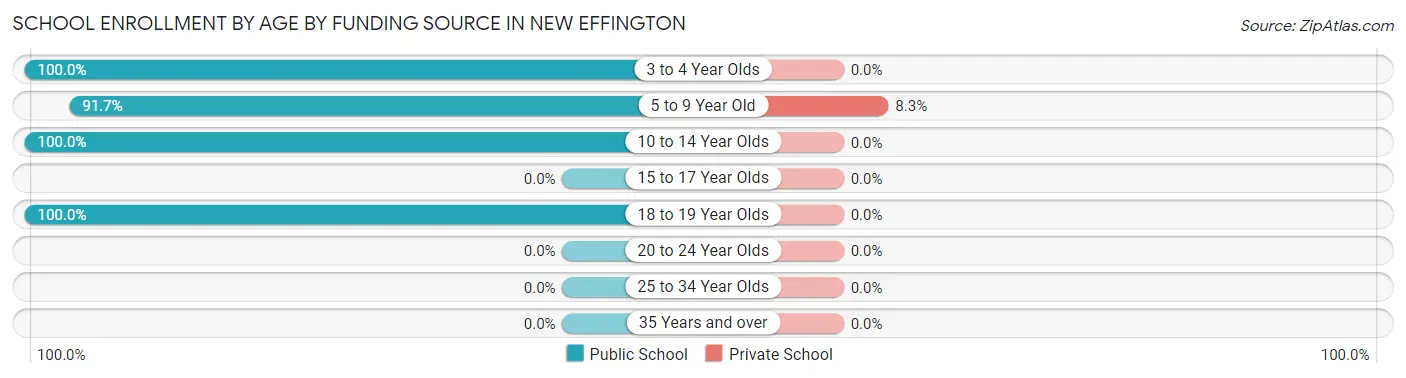 School Enrollment by Age by Funding Source in New Effington