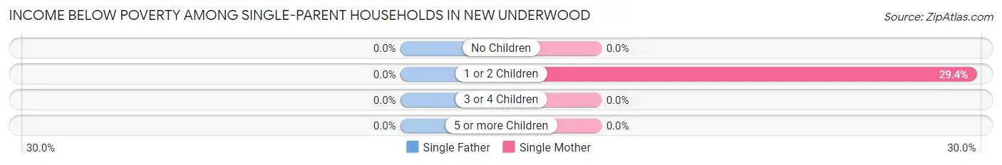 Income Below Poverty Among Single-Parent Households in New Underwood