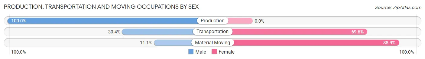Production, Transportation and Moving Occupations by Sex in Newell