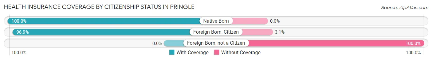 Health Insurance Coverage by Citizenship Status in Pringle