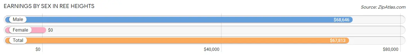 Earnings by Sex in Ree Heights