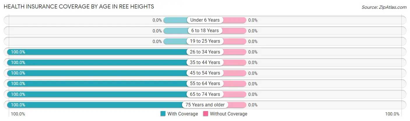 Health Insurance Coverage by Age in Ree Heights