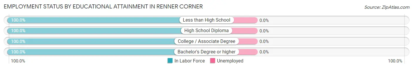 Employment Status by Educational Attainment in Renner Corner