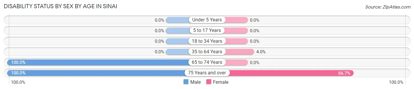 Disability Status by Sex by Age in Sinai