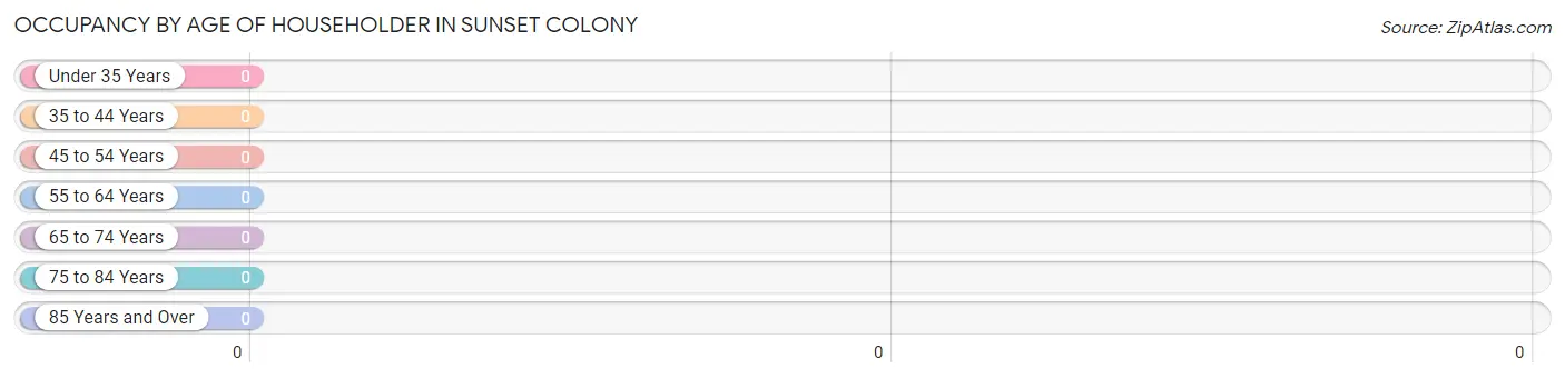 Occupancy by Age of Householder in Sunset Colony