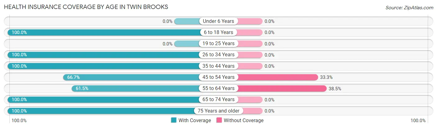 Health Insurance Coverage by Age in Twin Brooks
