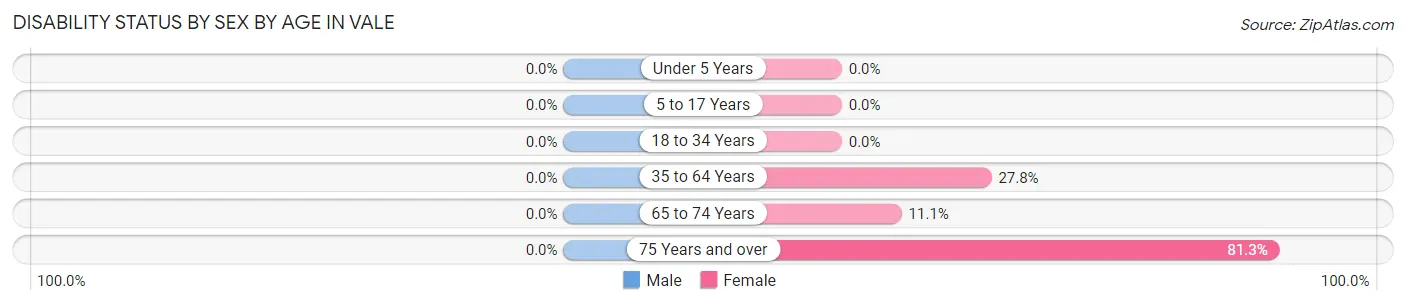 Disability Status by Sex by Age in Vale