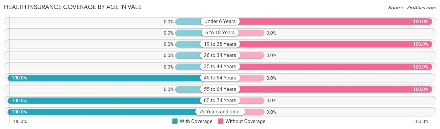 Health Insurance Coverage by Age in Vale