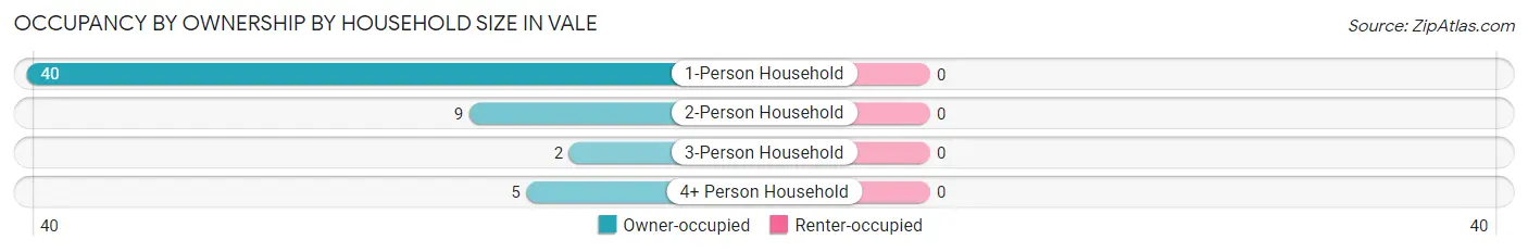 Occupancy by Ownership by Household Size in Vale