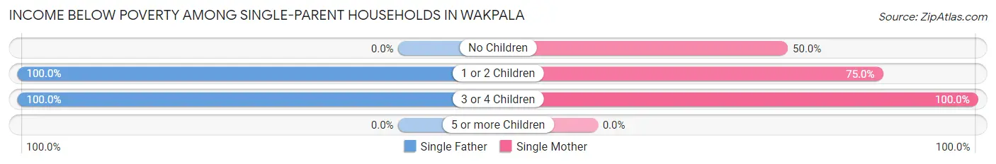 Income Below Poverty Among Single-Parent Households in Wakpala