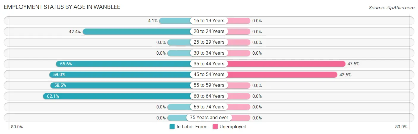 Employment Status by Age in Wanblee