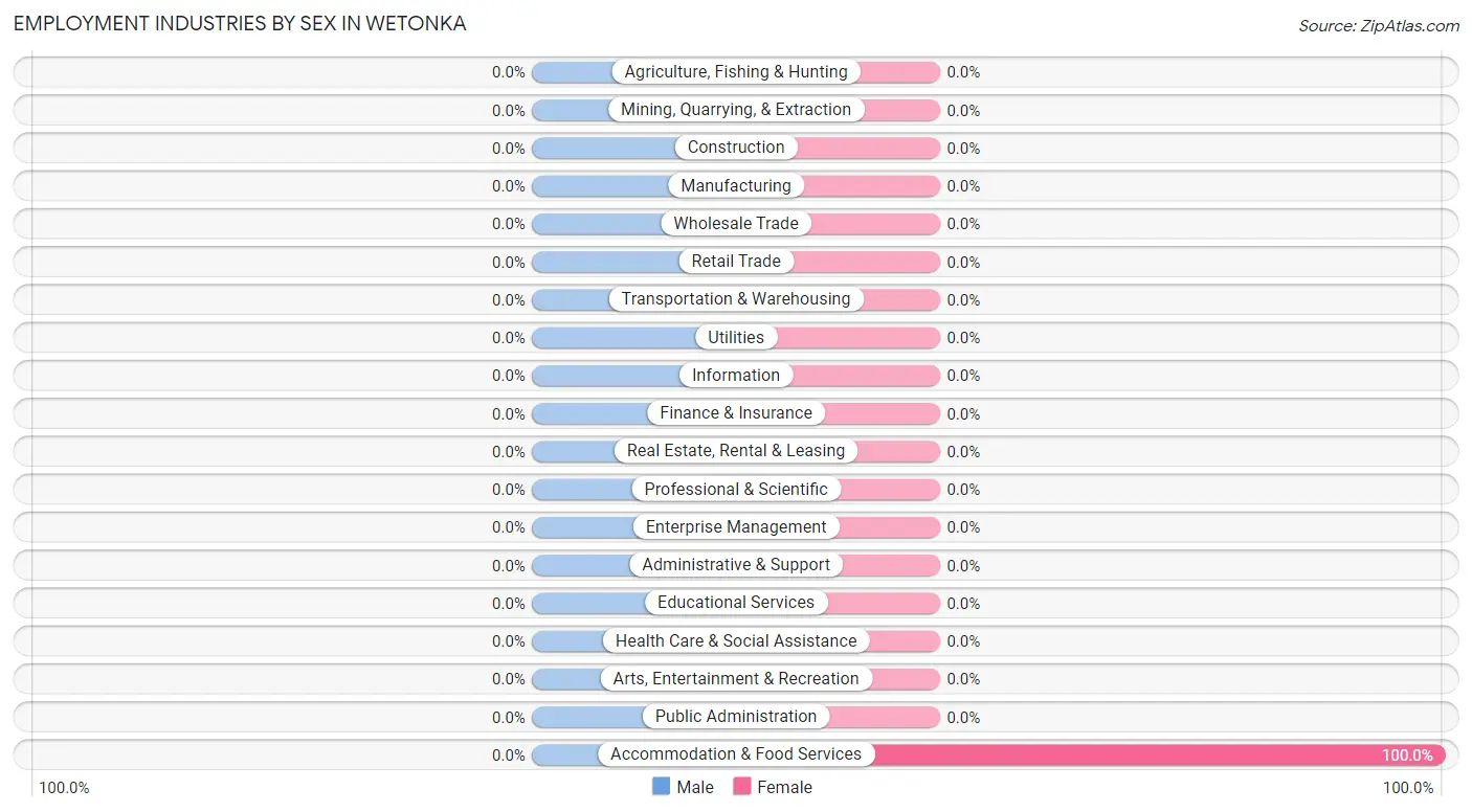 Employment Industries by Sex in Wetonka