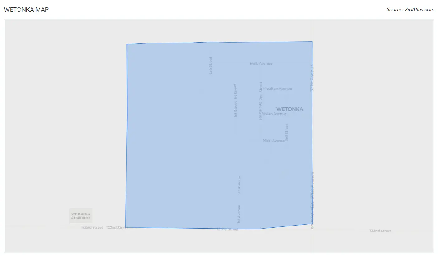 Wetonka Map