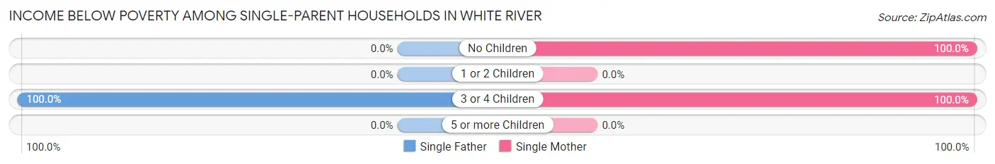 Income Below Poverty Among Single-Parent Households in White River