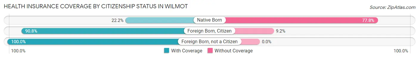 Health Insurance Coverage by Citizenship Status in Wilmot