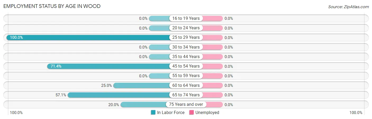 Employment Status by Age in Wood