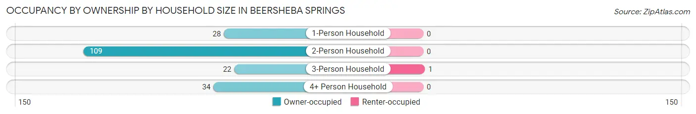 Occupancy by Ownership by Household Size in Beersheba Springs