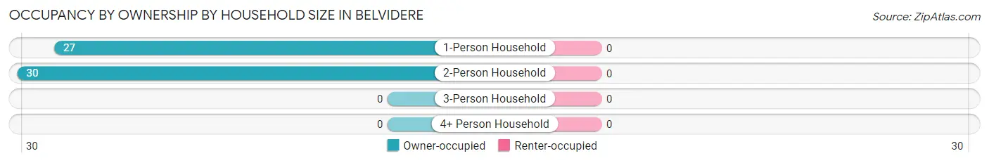 Occupancy by Ownership by Household Size in Belvidere