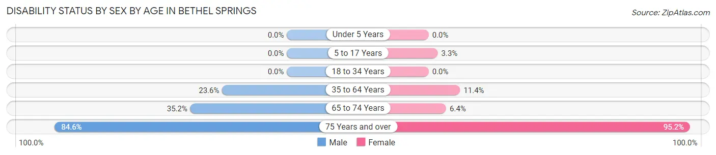 Disability Status by Sex by Age in Bethel Springs