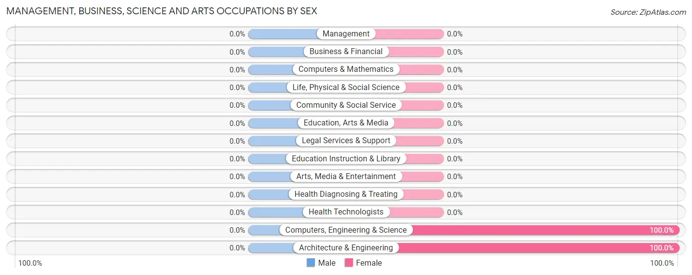 Management, Business, Science and Arts Occupations by Sex in Big Rock