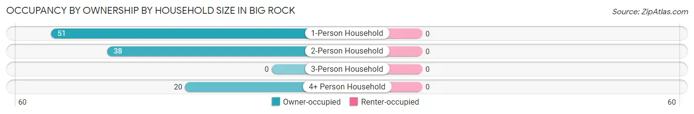Occupancy by Ownership by Household Size in Big Rock