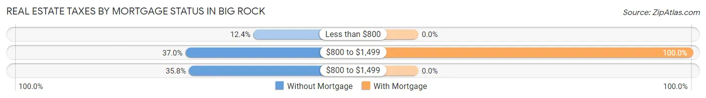 Real Estate Taxes by Mortgage Status in Big Rock