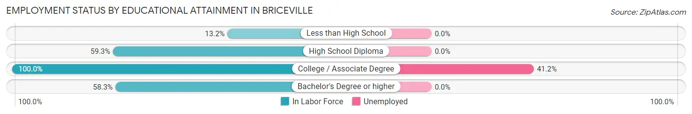 Employment Status by Educational Attainment in Briceville