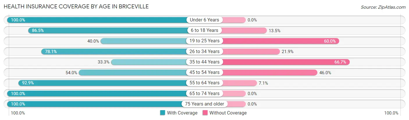 Health Insurance Coverage by Age in Briceville