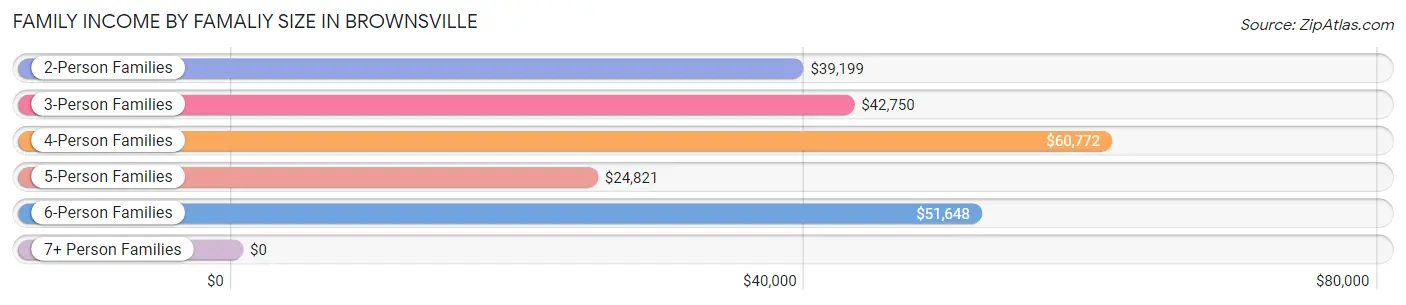 Family Income by Famaliy Size in Brownsville