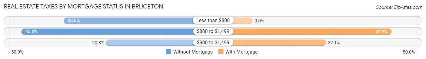Real Estate Taxes by Mortgage Status in Bruceton