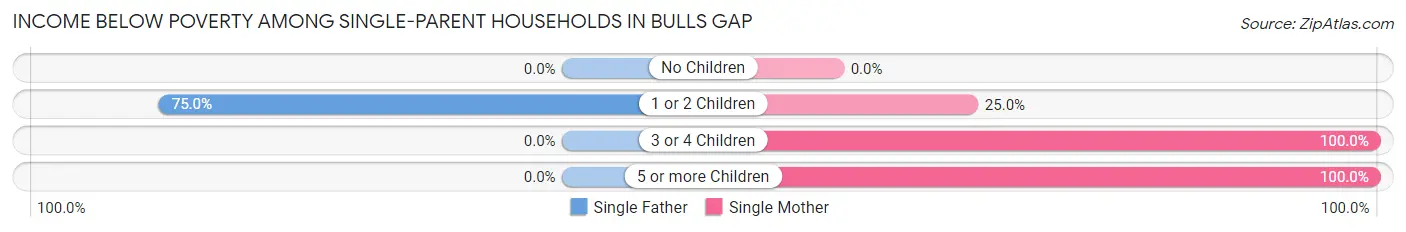 Income Below Poverty Among Single-Parent Households in Bulls Gap