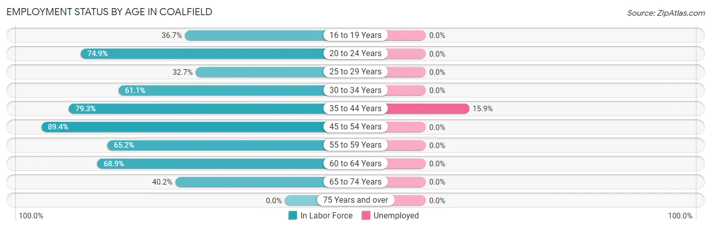 Employment Status by Age in Coalfield